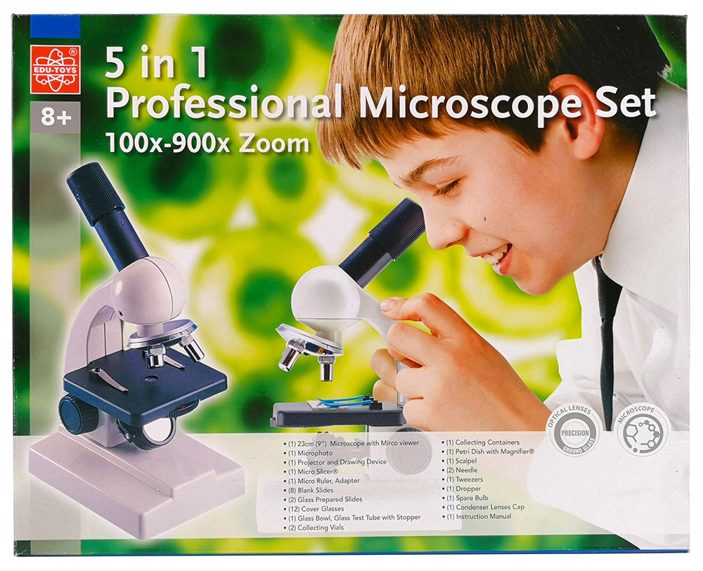Микроскоп игрушечный EDU-TOYS 100–900x (MS901)