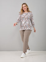 Лонгслив ЛНв-306/леопард-перья