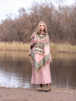 Пончо женское шерстяное с орнаментом