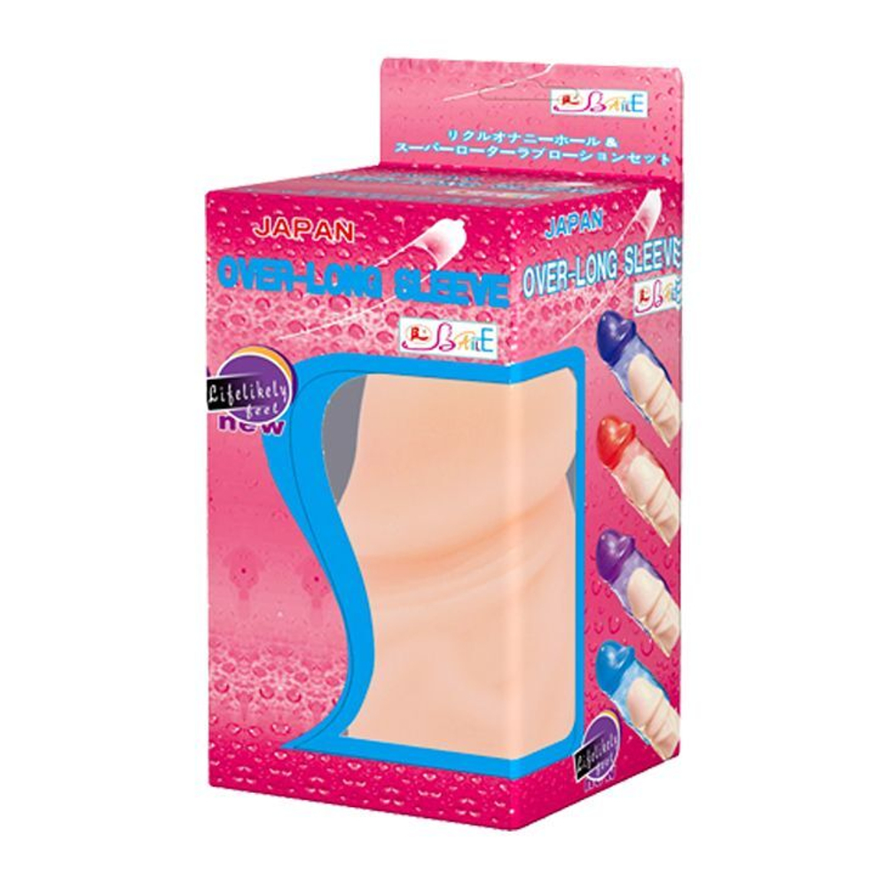 Телесная насадка-удлинитель на пенис фаллической формы - 7,5 см. (Цвет: телесный)