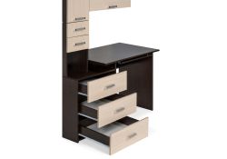 Стол компьютерный Джаз-17 правый 130х60х166,8 венге / дуб молочный