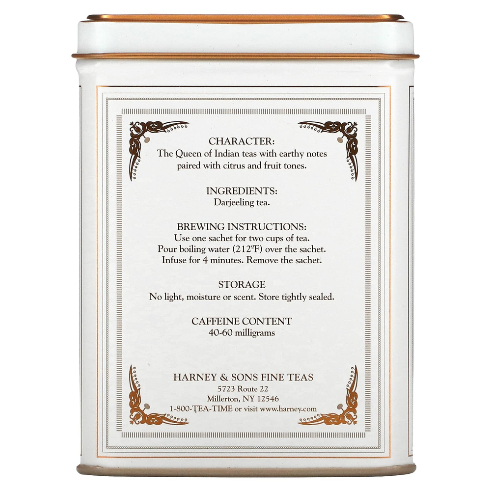 Harney & Sons, Дарджилинг, 20 чайных пакетиков, 1.4 унции (40 г)