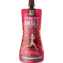 Супер-снек, смузи без сахара Чиа Омега-3 Малина-Шиповник 28SEEDS 12 шт, 150 мл, омега 6, клетчатка, протеин, пюре фруктовое, быстрый завтрак