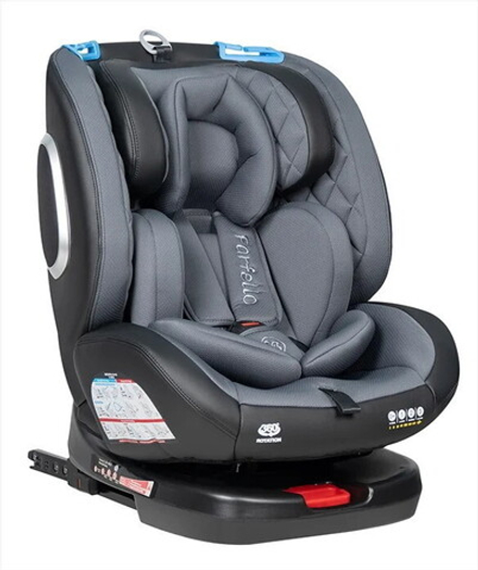 Автокресло детское ISOFIX YB102A (Dark grey PU/Темно-серый экокожа)