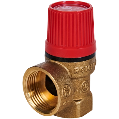 Клапан предохранительный ROMMER - 1/2", сброс 3/4" (ВР/ВР, Tmax 110°C, 1.5 бар)