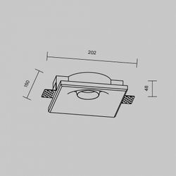 Встраиваемый светильник Maytoni Gyps Modern DL006-GU10-RD-W