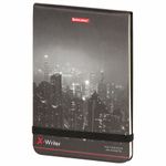 Блокнот в клетку с резинкой МАЛЫЙ ФОРМАТ А6 (100x150 мм), 80 л., BRAUBERG "X-Writer" "ГОРОДА", 111052