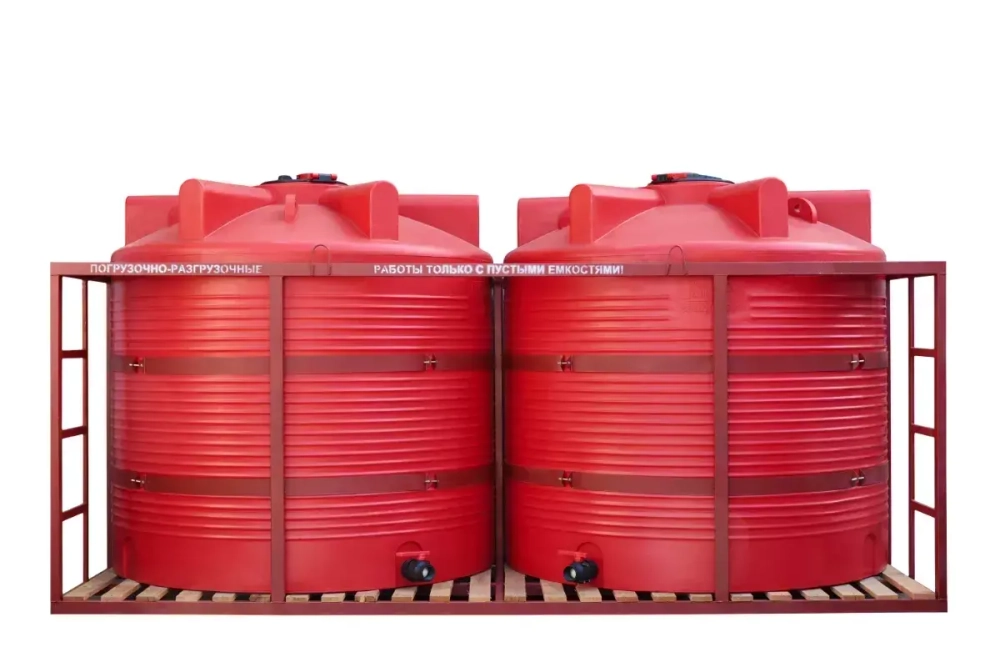Кассета для перевозки ЖКУ 2*5000 Пластерра PT KAS (11000 л.) вертикальный (4120x2080x2080см;красный) - арт.560133