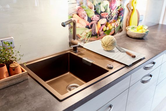 Мойка SCHOCK Eton 50 D Cristadur серебристый камень