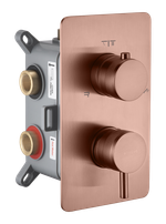 Смеситель встроенный однорычажный 3-х проходной CELL COPPER BRUSHED