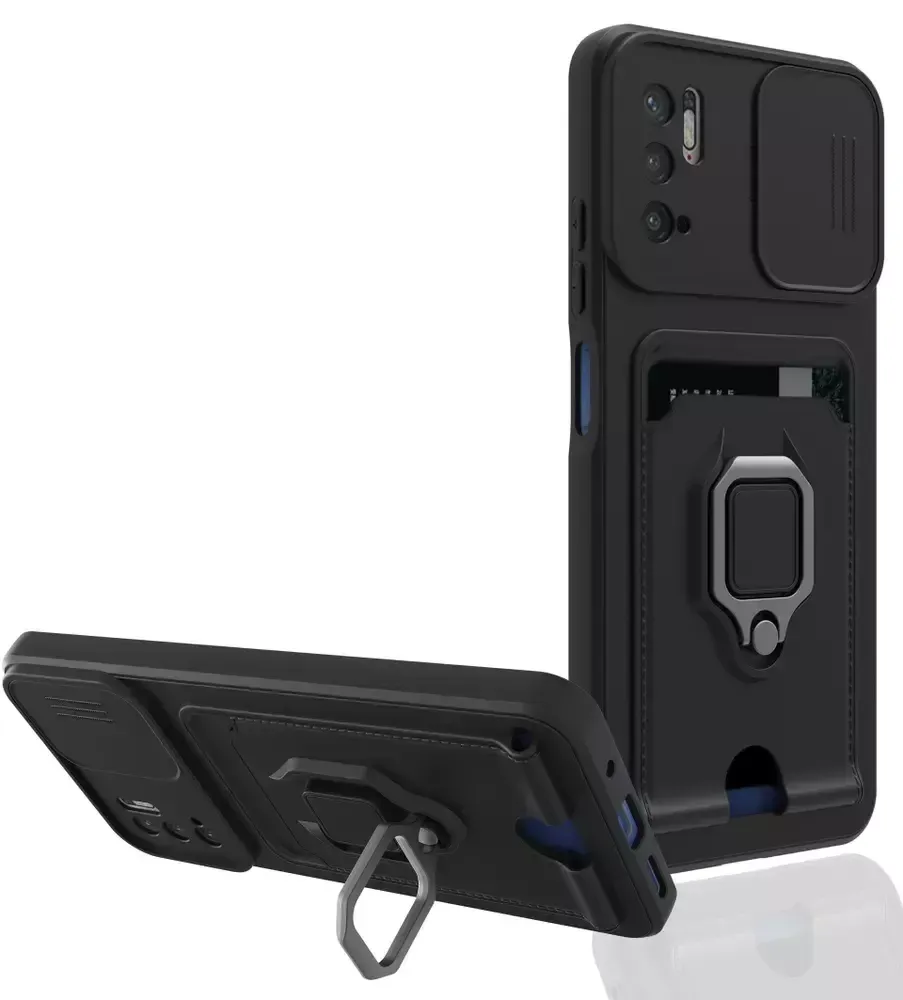 Накладка Xiaomi Poco M4 Pro силикон 4 в 1 черный