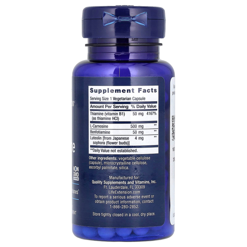 Life Extension, Super Carnosine, 500 мг, 60 вегетарианских капсул