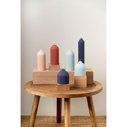 Свеча декоративная Tkano Edge 10.5см бежево-розовая