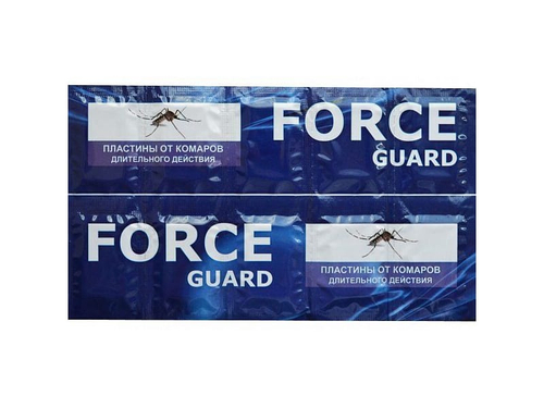 Пластины от комаров FORCE длительного действия синие (10шт/уп)