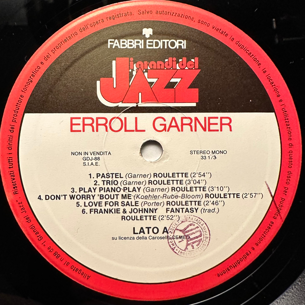 Erroll Garner - Erroll Garner (Италия 1981г.)