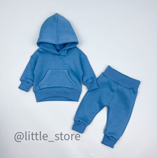 Комплект из футера с начесом "Simple" Синий лед