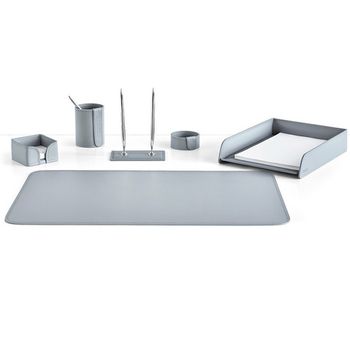 Настольный набор из кожи Cuoietto серии Business из 6 предметов (NBCGrey6)