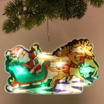 Фигура светодиодная «Дед Мороз в санях» 15*26 см (батарейки 3 ААА), 1 режим