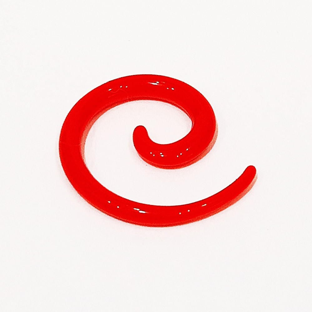 Растяжка спираль акриловая 3 мм. 1 штука. Красная