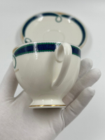 Чайная пара с сине-зелёной каймой Givenchy by Yamaka