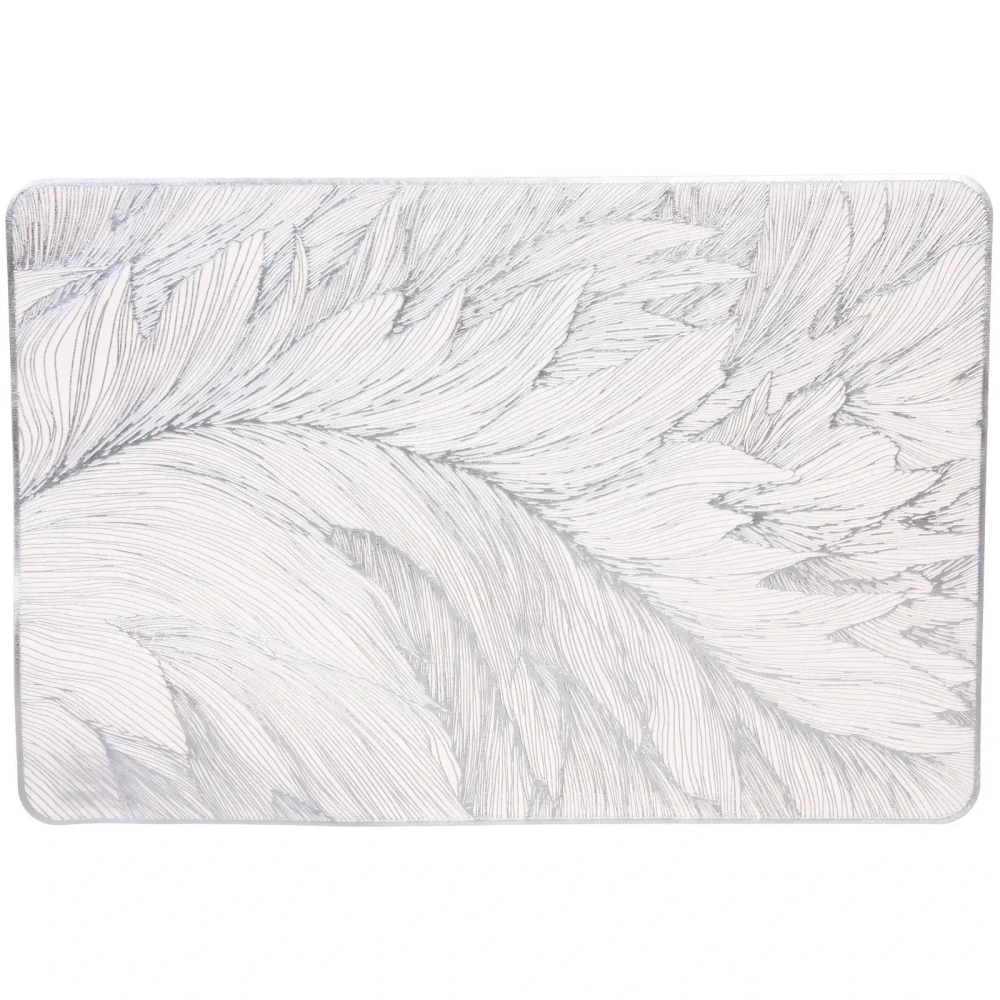 Салфетка на стол 30*45 см «Листья» серебро