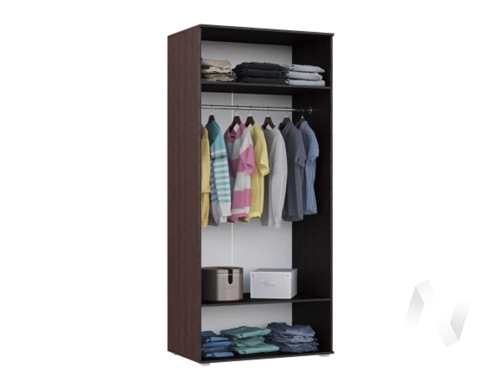 Шкаф 2-х ств. Спальня Ким (венге/белый глянец холодный)