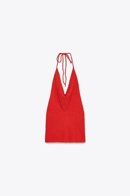 ZARA МНОГОСЛОЙНЫЙ ТОП, ЯРКИЙ КРАСНЫЙ