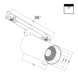 Трековый светильник Maytoni Technical TR032-4-20W3K-M-DS-B