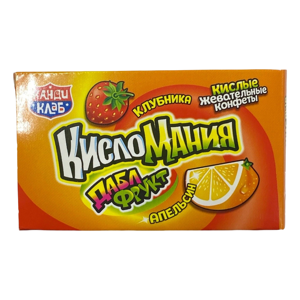 Жевательные конфеты "Кисломания дабл фрукт"14гр