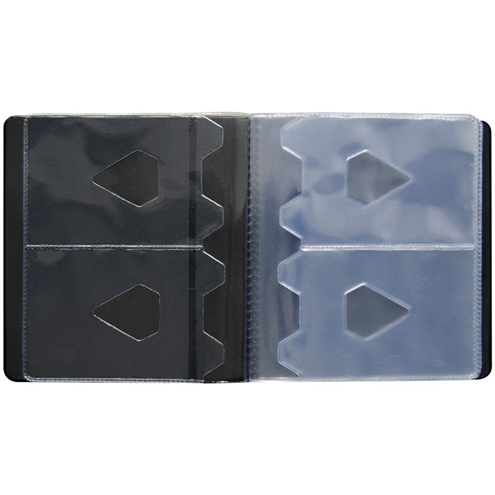 Кредитница на 32 карты 2 ряда, Спейс, ПВХ, коричневая, горизонтальная