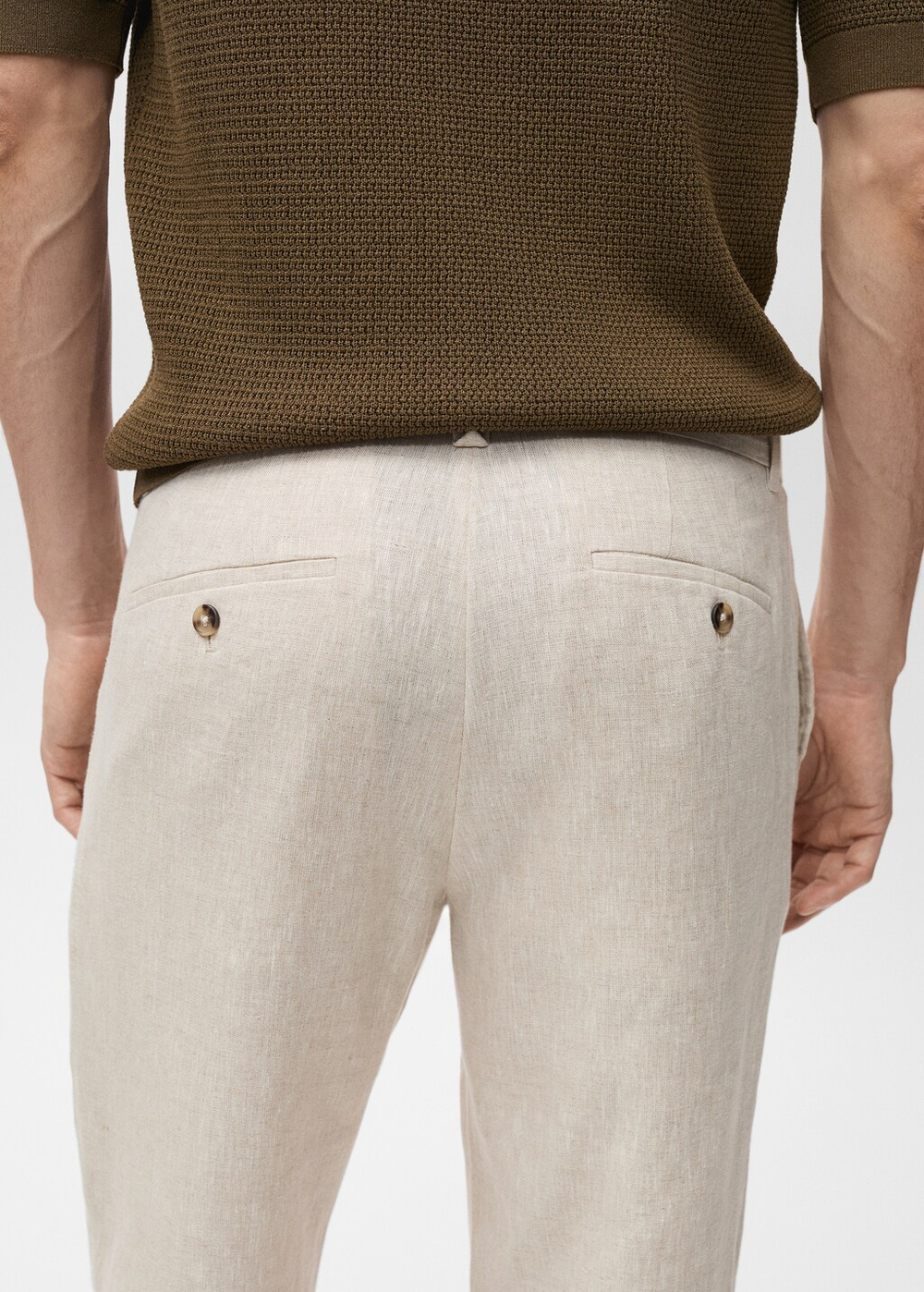 Брюки 100% лен slim fit