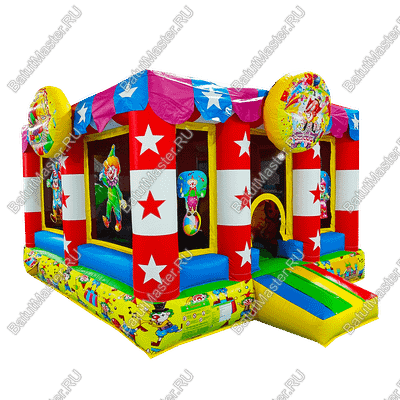 Детский надувной батут "Шатёр цирка" 4*4*2,8 м