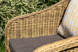 "Равенна" лаунж-зона из искусственного ротанга, цвет соломенный