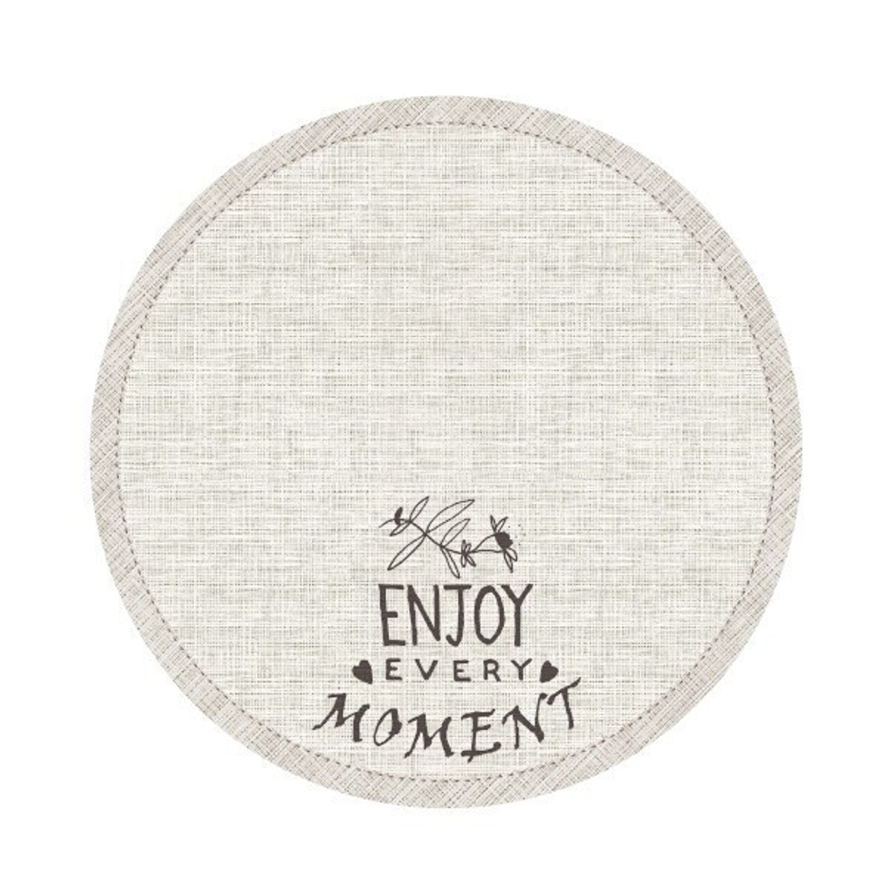 Сервировочная салфетка круглая 36 см Лен