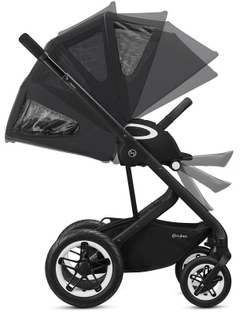 Коляска Cybex Talos S Lux BLK complete Cloud T Platinum White Plus 3 в 1 Moon Black с дождевиками