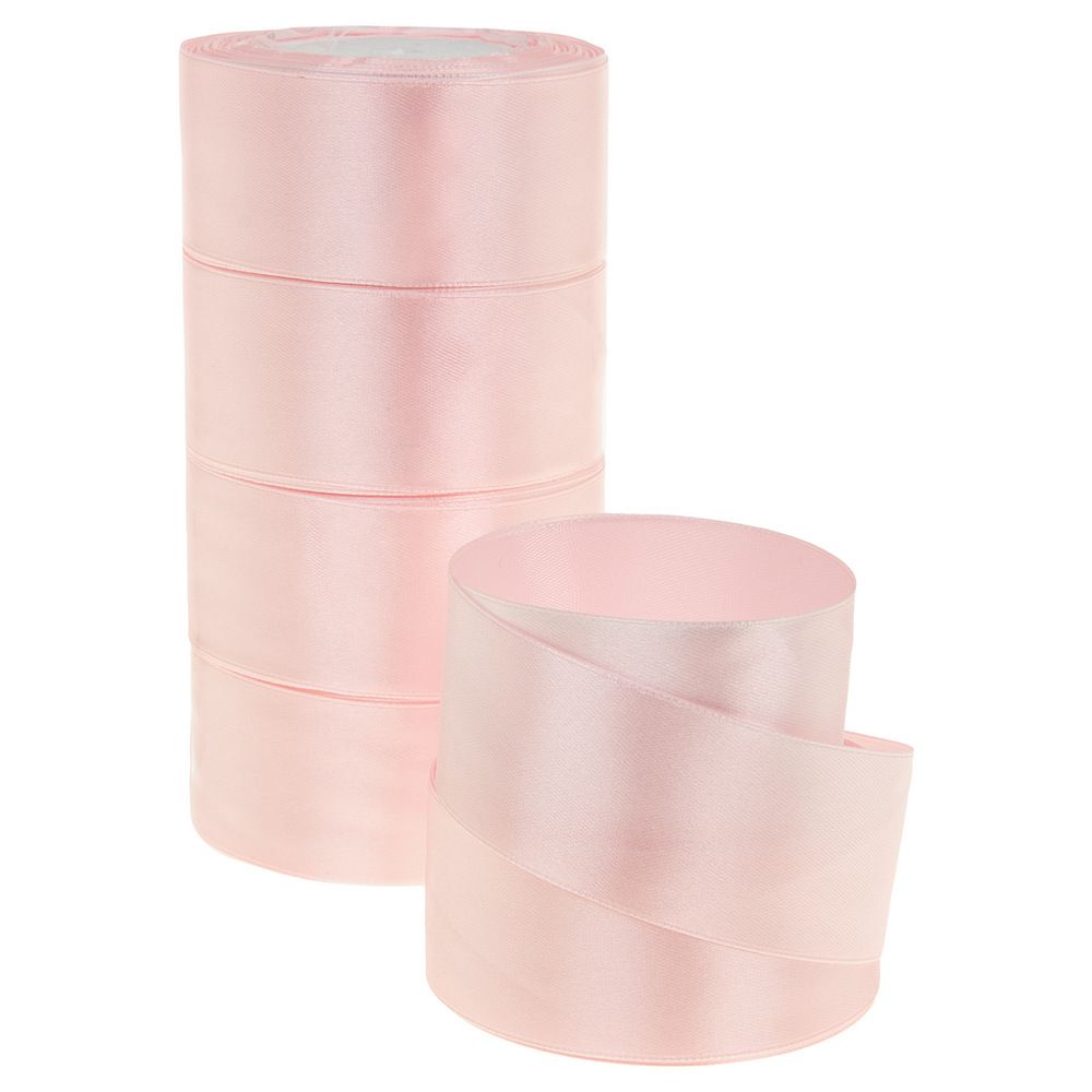 Лента атласная 3,8см*22,85м СВЕТЛО-РОЗОВЫЙ