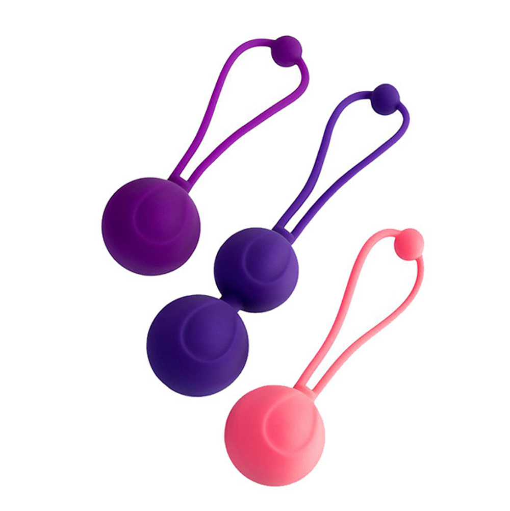 Набор из 3 вагинальных шариков 3,1 см разного цвета ToyFa L'roina Bloom 564003