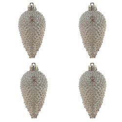 GAEM Набор из 4шт Украшение новогоднее "Шишка", L17 W8,5 H5 см