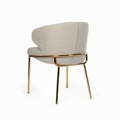 Стул Silva, светло-бежевый, золотые ножки