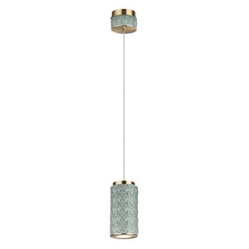 Подвес 5W 3000K 5452/5L светлая бронза/зеленый LULU Odeon Light Exclusive