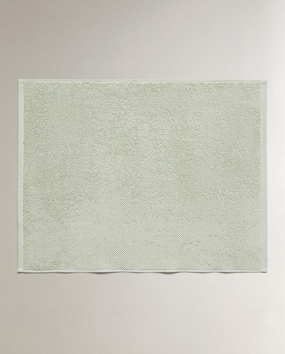 Zara Home - Гладкий нескользящий коврик для ванной, зеленый, 50x70 см