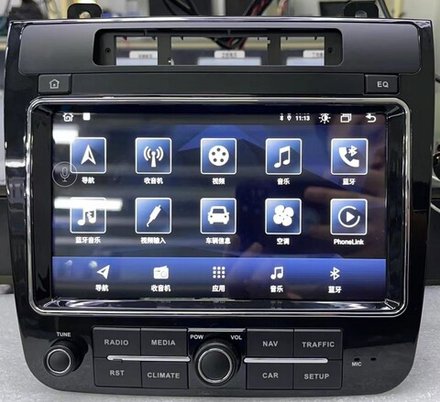 Магнитола для VW Touareg 2010-2018 (RCD550, поддержка подогревов) - Carmedia SL-V803 Android 10, 6Гб+128Гб, CarPlay, 4G SIM-слот