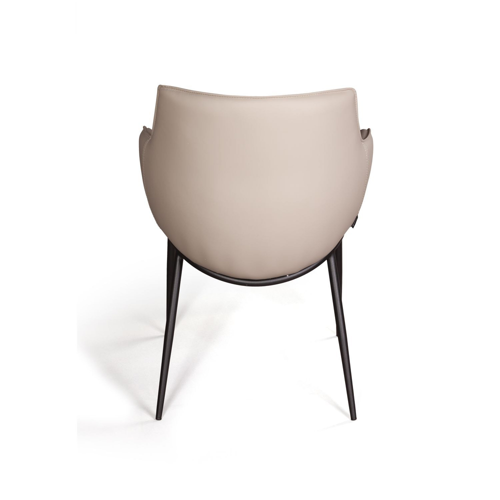 Стул с подлокотниками Sofia, экокожа soft-touch, серый