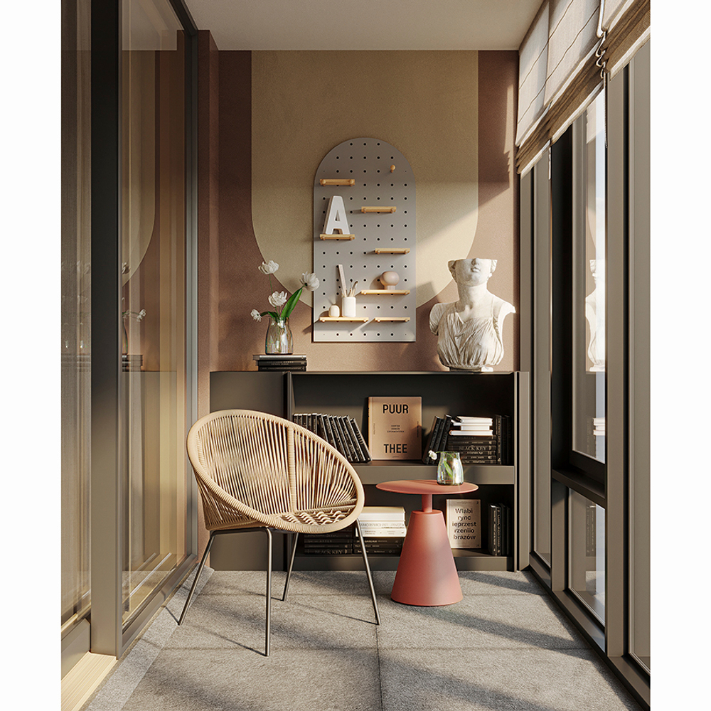 Столик кофейный marius, D50 см, красный