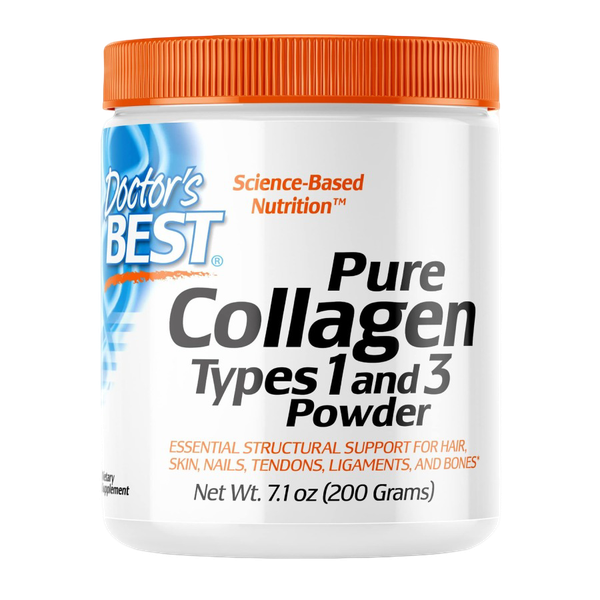Коллаген 1 и 3 типа, Pure Collagen Types 1 and 3 powder, Doctor's Best, 200 г