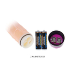 Вибратор-ротатор без мошонки USA NEW - 25,2 см. (Цвет: телесный)