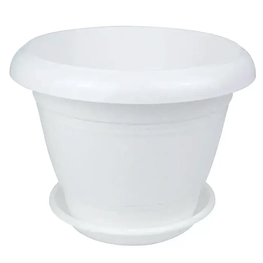 Горшок Фестона, D17, 1,6 л, белый с поддоном