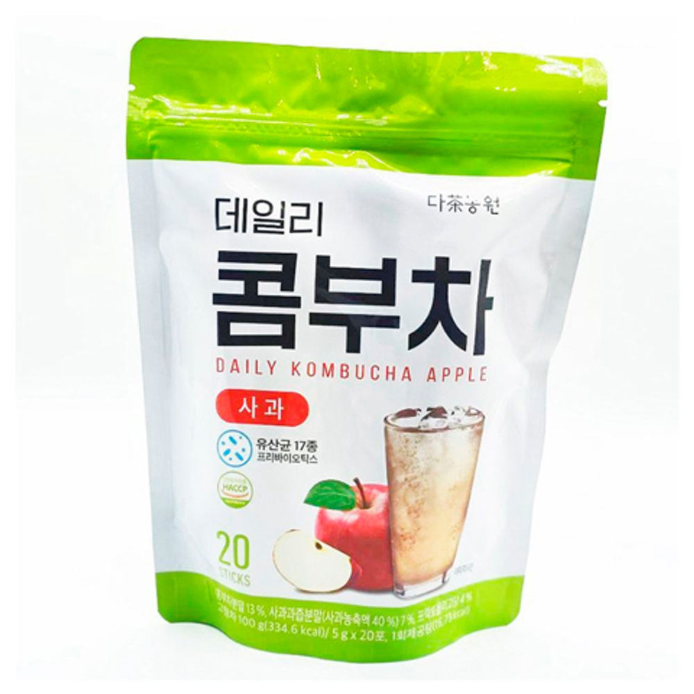 Комбуча корейская набор 20 шт Яблоко Danongwon Daily Kombucha Apple,  Корея