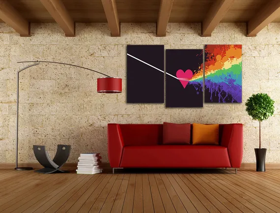 Модульная картина "Сердечные краски"