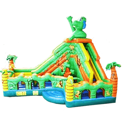 Детский надувной батут-горка "Зелёный остров"